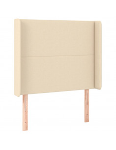 Testiera ad Orecchio Crema 103x16x118/128 cm in Tessuto 2