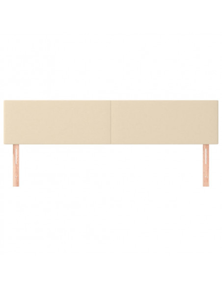 Testiera 2 pz Crema 100x5x78/88 cm in Tessuto
