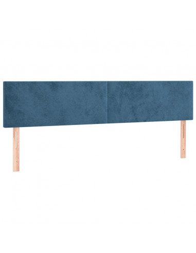 Testiere 2 pz Blu Scuro 100x5x78/88 cm in Velluto