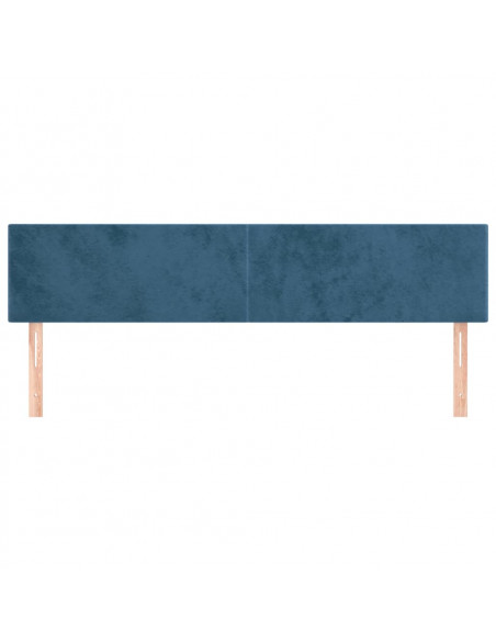 Testiere 2 pz Blu Scuro 100x5x78/88 cm in Velluto