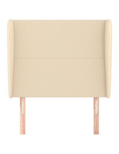 Testiera ad Orecchio Crema 93x23x118/128 cm in Tessuto