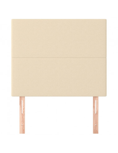 Testiera 2 pz Crema 90x5x78/88 cm in Tessuto