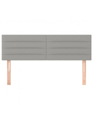 Testiere 2 pz Grigio Chiaro 72x5x78/88 cm in Tessuto