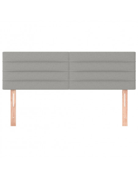 Testiere 2 pz Grigio Chiaro 72x5x78/88 cm in Tessuto