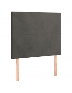 Testiere 2 pz Grigio Scuro 100x5x78/88 cm in Velluto 2