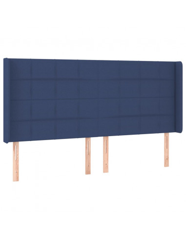 Testiera ad Orecchio Blu 183x16x118/128 cm in Tessuto