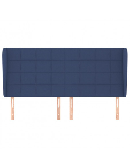 Testiera ad Orecchio Blu 183x23x118/128 cm in Tessuto