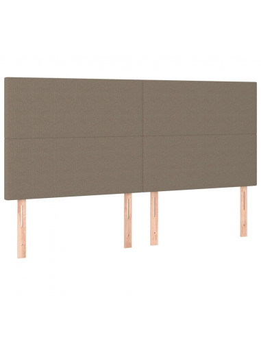 Testiera 4 pz Tortora 90x5x78/88 cm in Tessuto