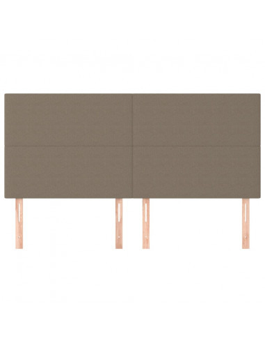 Testiera 4 pz Tortora 90x5x78/88 cm in Tessuto