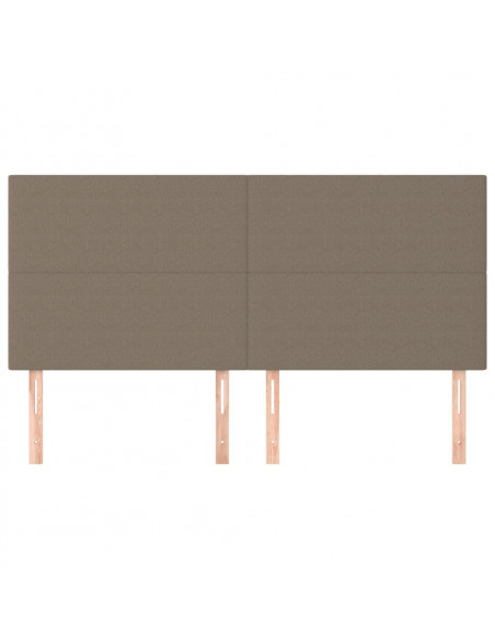 Testiera 4 pz Tortora 90x5x78/88 cm in Tessuto