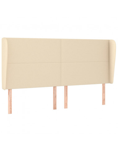 Testiera ad Orecchio Crema 183x23x118/128 cm in Tessuto