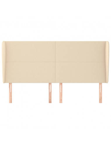 Testiera ad Orecchio Crema 183x23x118/128 cm in Tessuto