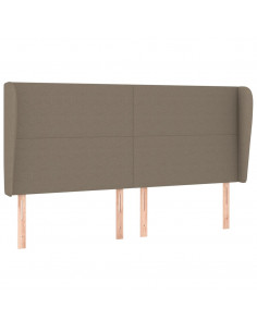 Testiera ad Orecchio Tortora 183x23x118/128 cm in Tessuto 2