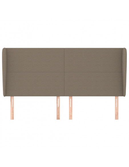 Testiera ad Orecchio Tortora 183x23x118/128 cm in Tessuto