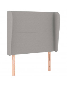 Testiera ad Orecchio Grigio Chiaro 93x23x118/128 cm in Tessuto 2