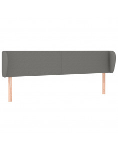 Testiera ad Orecchio Grigio Scuro 183x23x78/88 cm in Tessuto 2