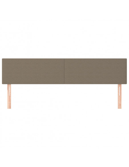 Testiera 2 pz Tortora 100x5x78/88 cm in Tessuto