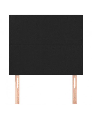 Testiera 2 pz Nero 90x5x78/88 cm in Similpelle