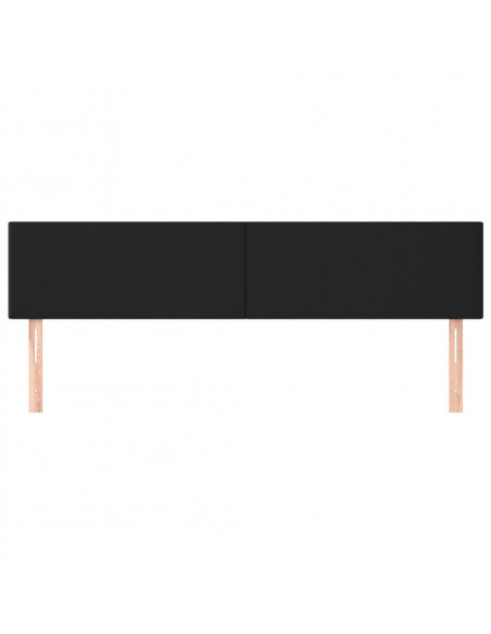 Testiera 2 pz Nero 90x5x78/88 cm in Similpelle