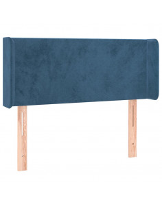 Testiera ad Orecchio Blu Scuro 93x16x78/88 cm in Velluto 2