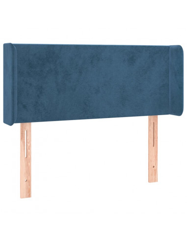 Testiera ad Orecchio Blu Scuro 93x16x78/88 cm in Velluto