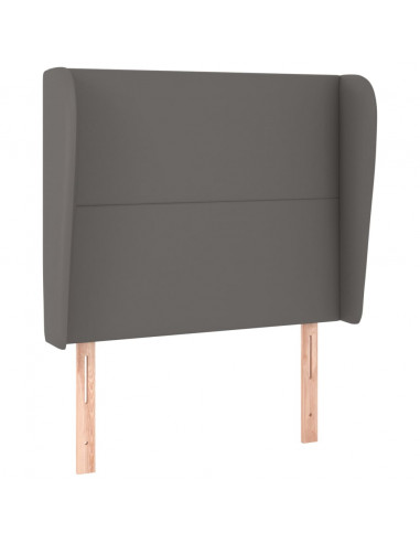 Testiera ad Orecchio Grigio Scuro 93x23x118/128cm in Similpelle