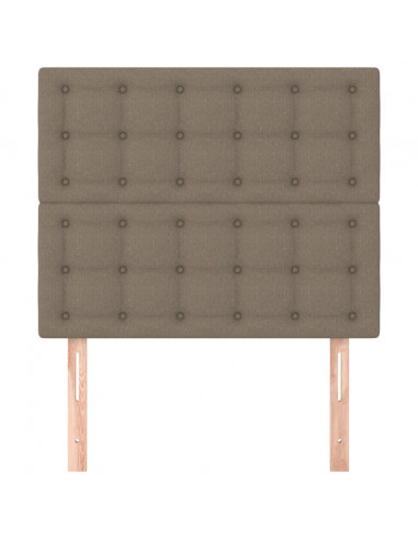 Testiera 2 pz Tortora 100x5x78/88 cm in Tessuto