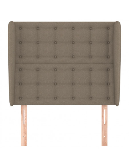 Testiera ad Orecchio Tortora 103x23x118/128 cm in Tessuto
