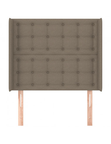 Testiera ad Orecchio Tortora 103x16x118/128 cm in Tessuto