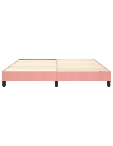 Giroletto a Molle Rosa 180x200 cm in Velluto