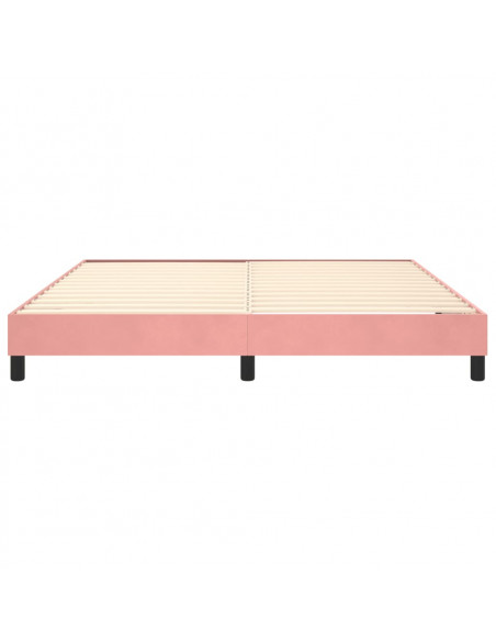 Giroletto a Molle Rosa 180x200 cm in Velluto