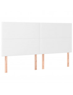 Testiera 4 pz Bianca 90x5x78/88 cm in Similpelle 2