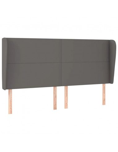 Testiera ad Orecchio Grigio 183x23x118/128cm in Similpelle