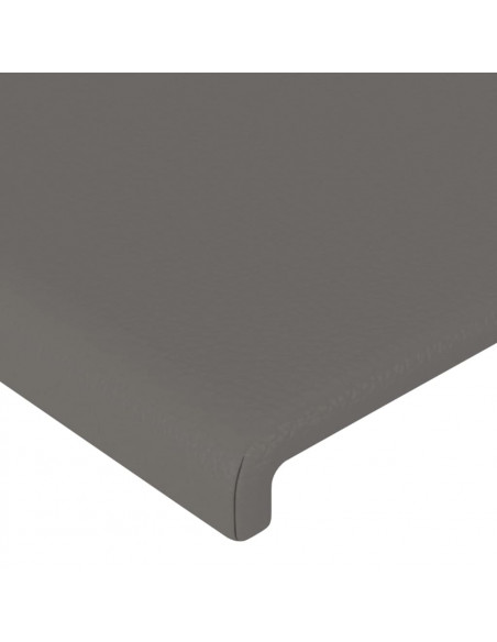 Testiera 4 pz Grigio 90x5x78/88 cm in Similpelle