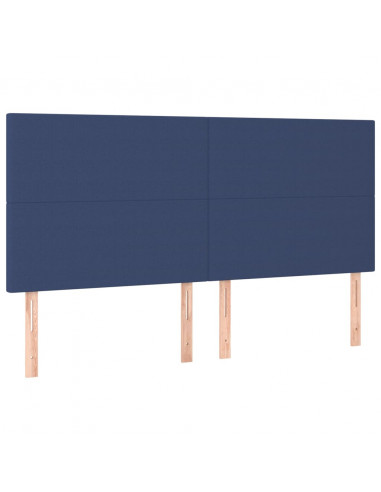 Testiera 4 pz Blu 90x5x78/88 cm in Tessuto