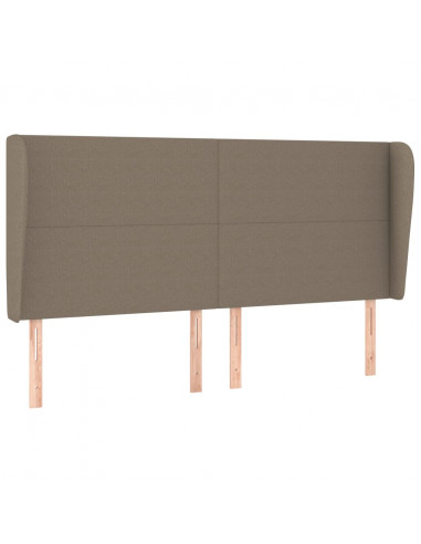 Testiera ad Orecchio Tortora 163x23x118/128 cm in Tessuto