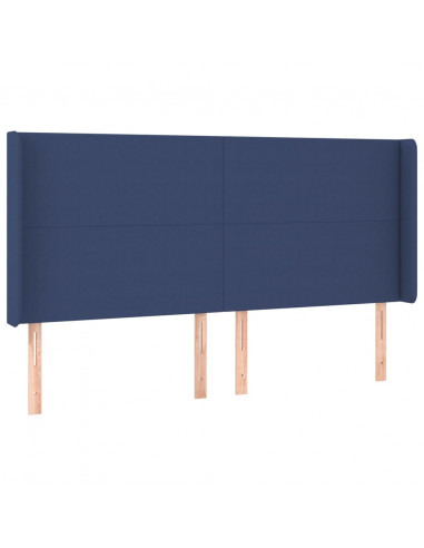 Testiera ad Orecchio Blu 183x16x118/128 cm in Tessuto