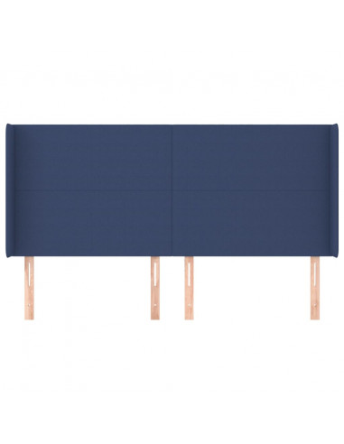 Testiera ad Orecchio Blu 183x16x118/128 cm in Tessuto