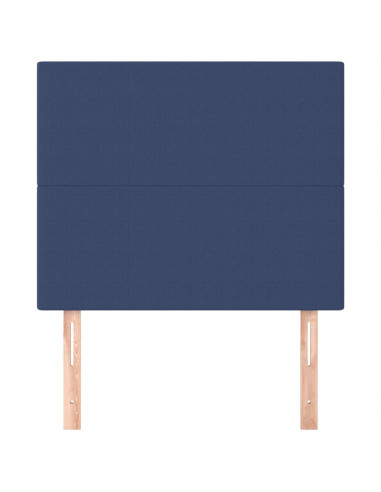 Testiera 2 pz Blu 90x5x78/88 cm in Tessuto