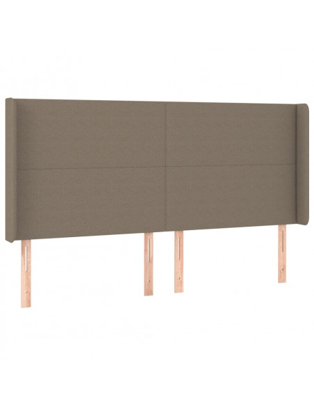 Testiera ad Orecchio Tortora 163x16x118/128 cm in Tessuto