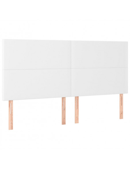 Testiere 4 pz Biancho 100x5x78/88 cm in Similpelle
