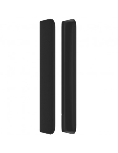 Testiera ad Orecchio Nera 93x16x118/128 cm in Similpelle