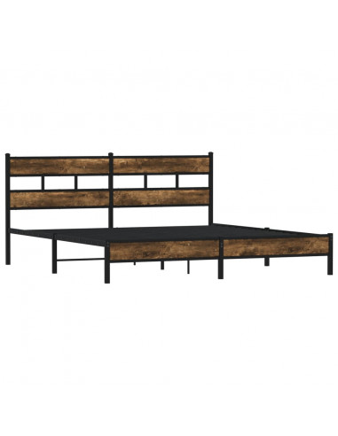 Giroletto senza Materaso in Metallo Rovere Fumo 180x200 cm