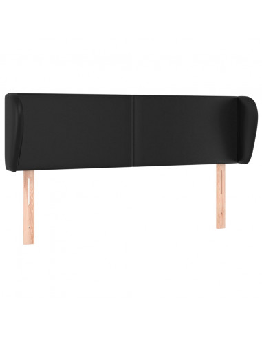 Testiera ad Orecchio Nera 147x23x78/88 cm in Similpelle