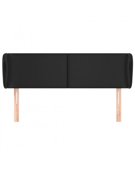 Testiera ad Orecchio Nera 147x23x78/88 cm in Similpelle