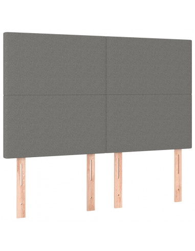 Testiere 4 pz Grigio Scuro 72x5x78/88 cm in Tessuto