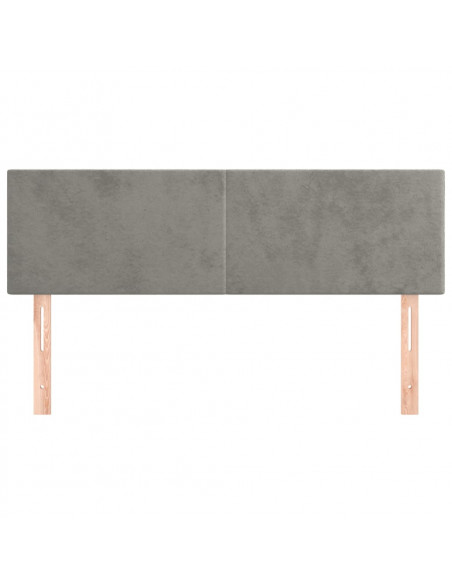 Testiere 2 pz Grigio Chiaro 72x5x78/88 cm in Velluto