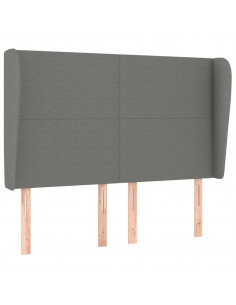 Testiera ad Orecchio GrigioScuro 147 x 23 x 118/128cm inTessuto 2