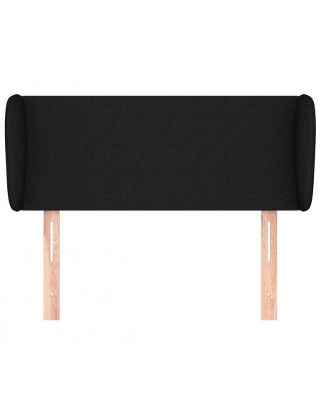 Testiera ad Orecchio Nera 93x23x78/88 cm in Tessuto