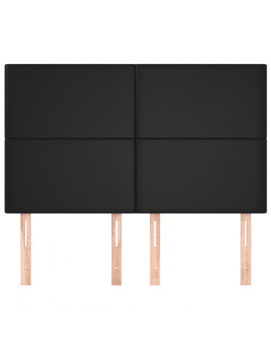 Testiere 4 pz Nere 72x5x78/88 cm in Similpelle